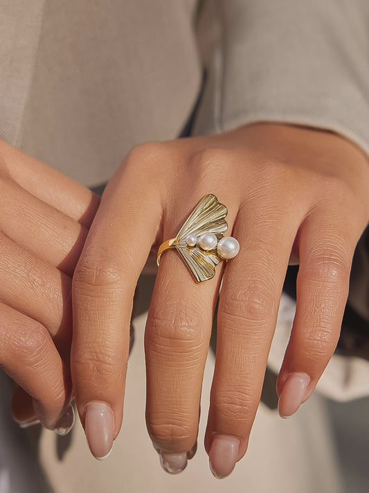 Kaia Pearl Statement Ring