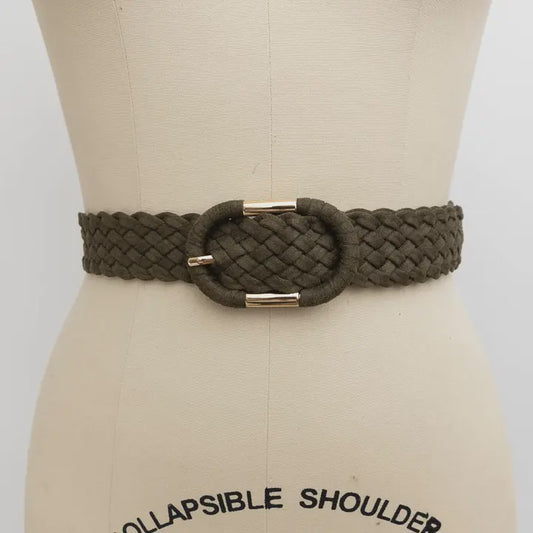 Braided Faux Suede Belt