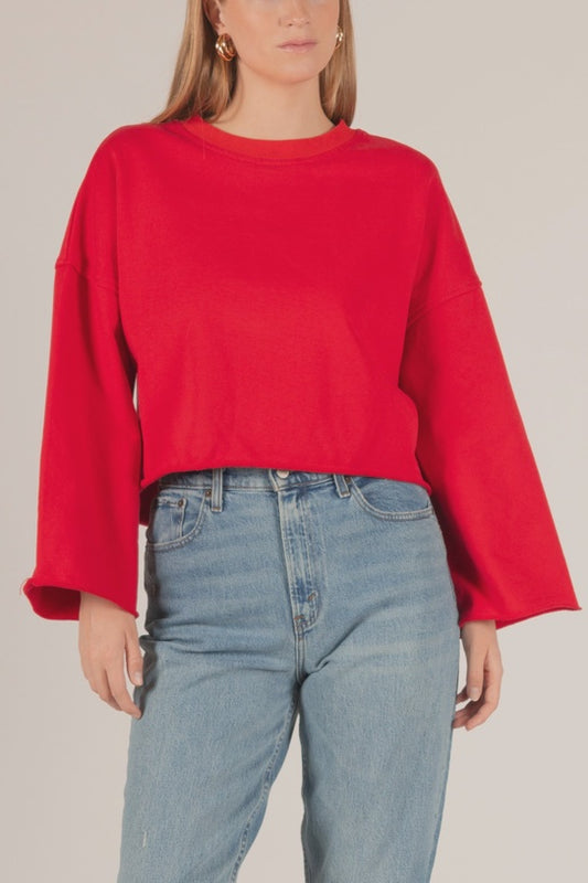 French Terry Cropped Sweatshirt