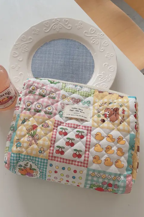 Floral Patchwork Cosmetic Bag