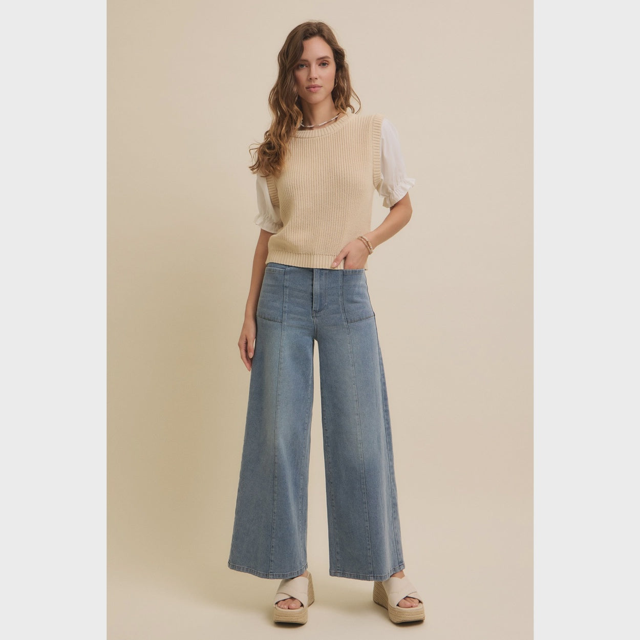 Luna Stretchy Wide Leg Jeans