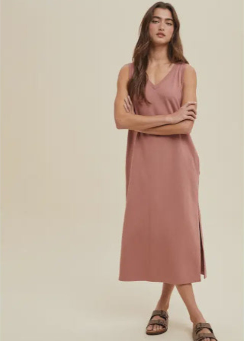 Priyanka V-Neck Midi Dress