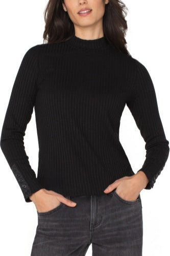 Long Sleeved Mockneck Top