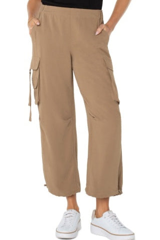 Cinched Hem Parachute Cargos