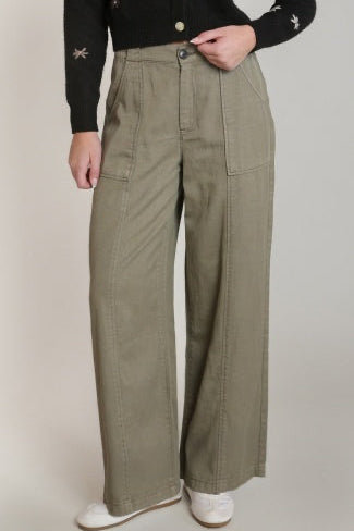Cassidy Twill Wide Leg Pants