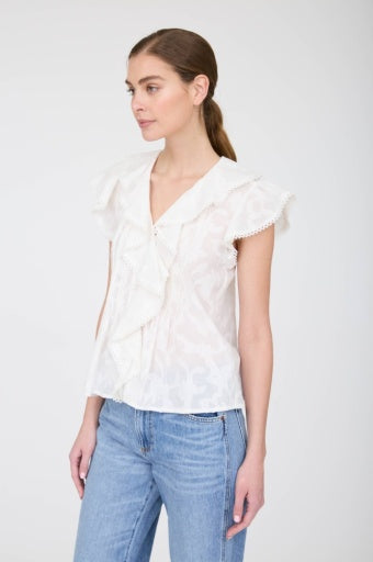 Textured Ruffle Top