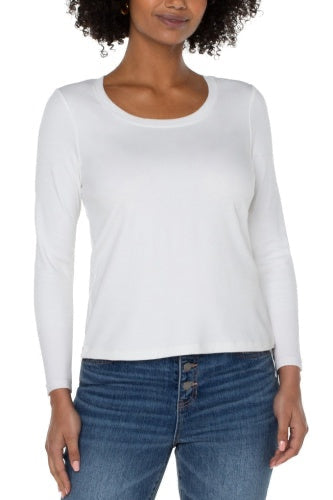 Long Sleeved Scoop Neck Top