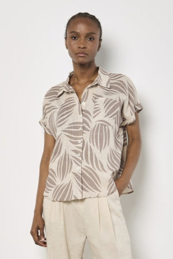 Linen Resort Shirt - Beige