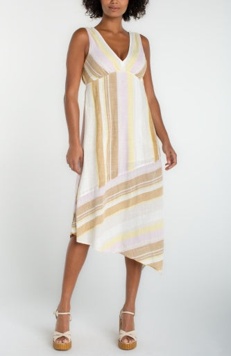 Asymmetrical Handkerchief Hem Dress