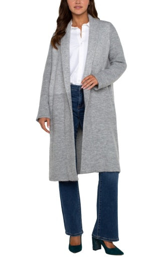 Open-Front Shawl Sweater Coat