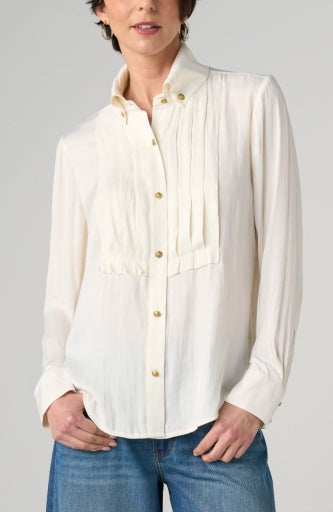 Tuxedo Woven Blouse