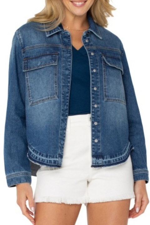 Split Back Shirt Jacket