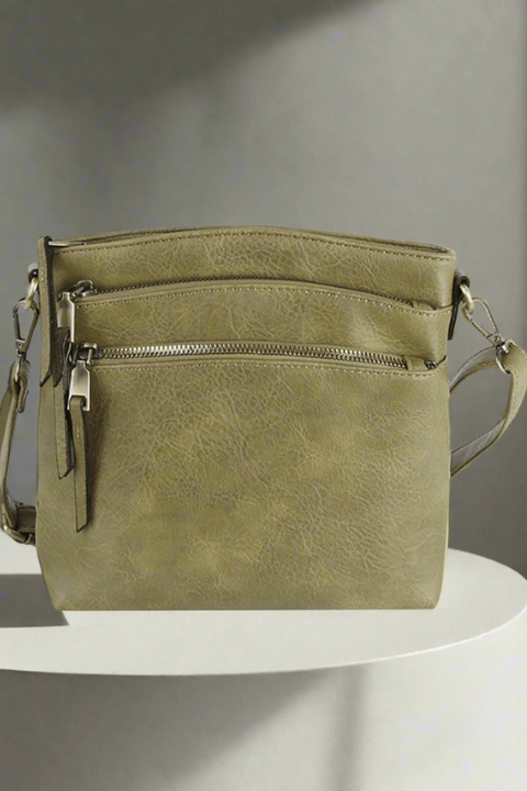 Triple Zipper Crossbody