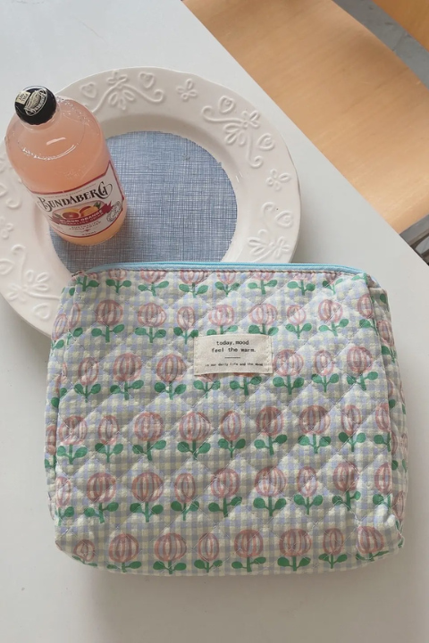 Tulip Print Cosmetic Bag