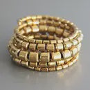 Gold plated hematite wrap bracelet
