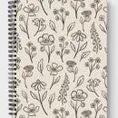 Ivory Pressed Floral Spiral Notebook