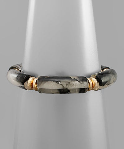 Acrylic & Metal Bead Bracelet